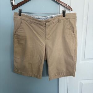 JCP Classic Tan Women's Cotton Bermuda Shorts | Size 14